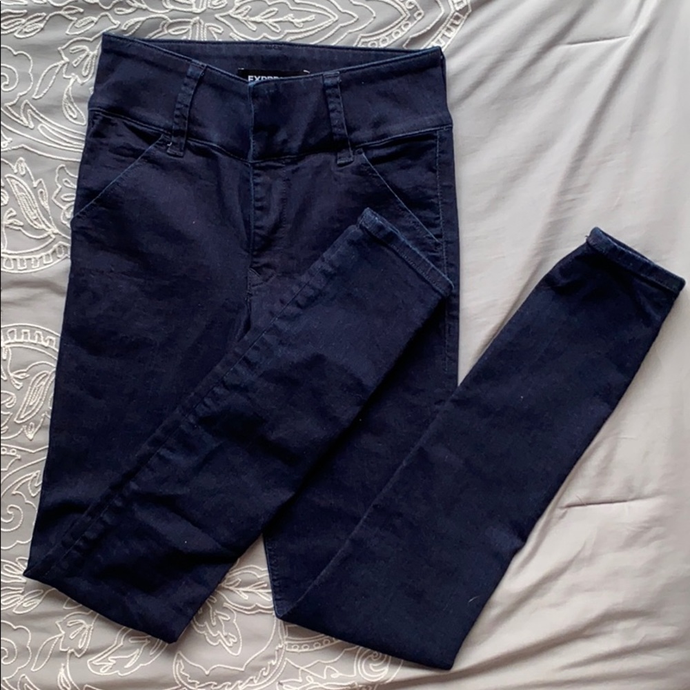 Express High-waisted dark 6L legging skinny jeans